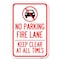 Signmission Fire Lane Keep Clear at All Times with Graphic Heavy-Gauge Alum. Sign, 12" x 18", A-1218-23984 A-1218-23984 - alternate 1